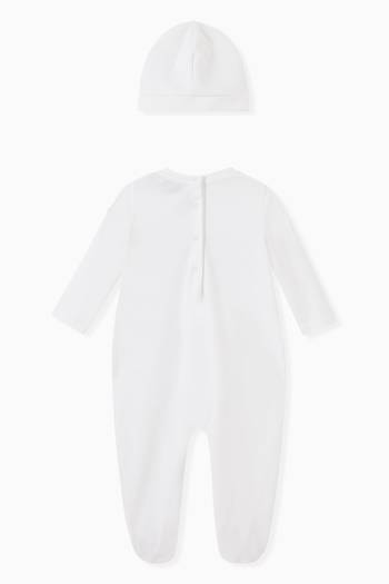 hover state of Kangaroo Pocket Playsuit & Hat in Cotton 