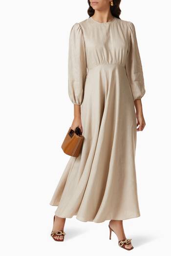 hover state of A-line Dress in Linen  