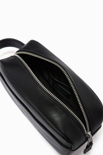hover state of Essential Washbag in Recycled Leather  