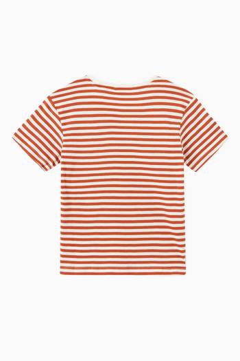 hover state of Striped Animal T-shirt in Cotton