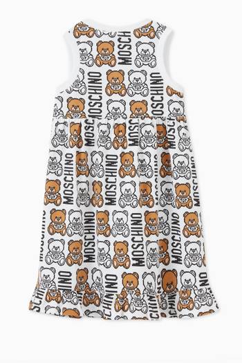 hover state of Teddy Bear Logo Dress in Cotton Jersey  