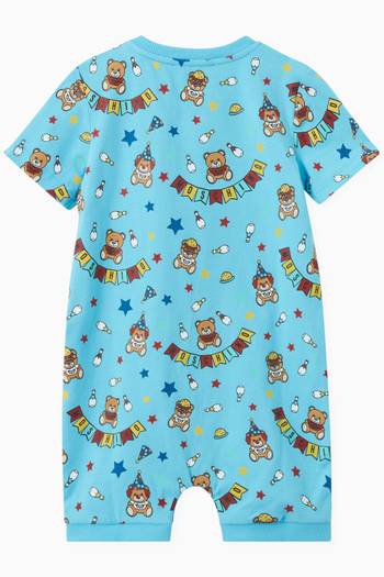 hover state of Stars & Party Print Romper in Cotton