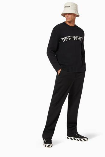hover state of Float Crewneck Sweater in Cotton Blend Knit      