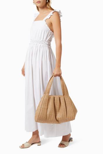 hover state of Irida Tote Bag in Recycled Straw  