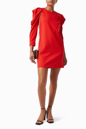 hover state of Puffy Sleeve Tunic Dress