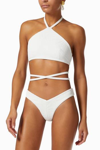 hover state of Winston Bikini Top in Textured Lycra