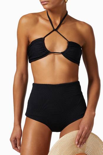 hover state of Conan Bikini Top in Textured Lycra