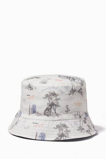 hover state of Reversible Sun Hat in Cotton
