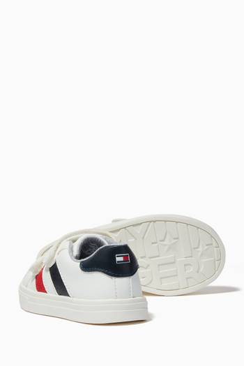hover state of Low Top Dual Velcro Sneakers in Faux Leather  
