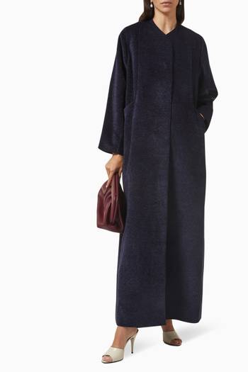 hover state of Plush Long Sleeve Abaya