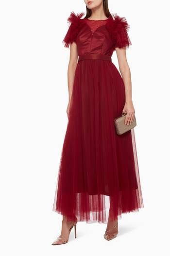 hover state of Ruffle Dress in Tulle  