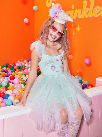 hover state of Barbie Sparkle On Tutu Dress in Tulle