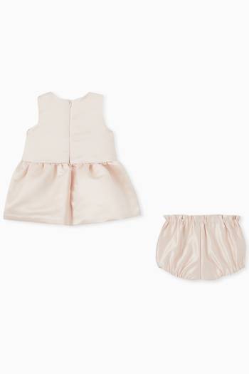 hover state of Rosette Shift Dress & Bloomers Set