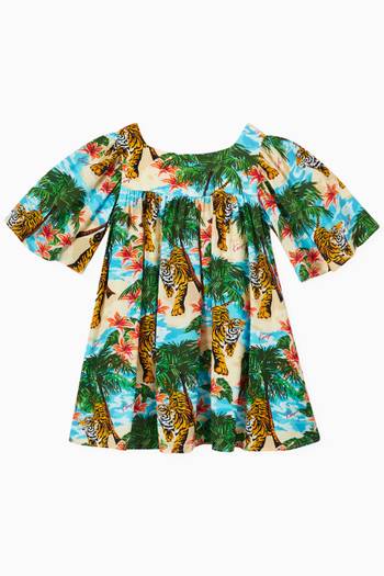 hover state of Beach Print Capsule Summer Dress in Cotton 