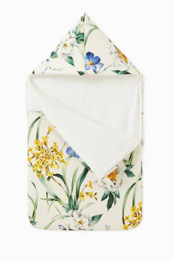 hover state of Floral Logo Sleeping Bag in Cotton 