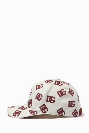 hover state of All-over Logo Baseball Cap in Cotton Twill