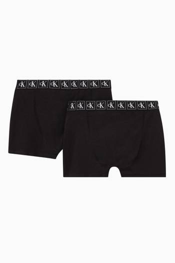 hover state of 2-Pack Logo Trunks in Stretch Cotton Jersey
