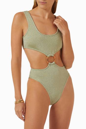 hover state of Ky Swimsuit in Stretch Lurex Nylon   
