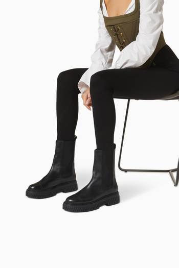 hover state of Free Yourself Boots in Vegan Leather 