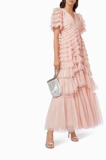hover state of Willow Ruffle Gown in Tulle 