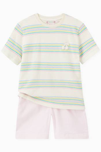 hover state of Striped T-Shirt in Cotton  