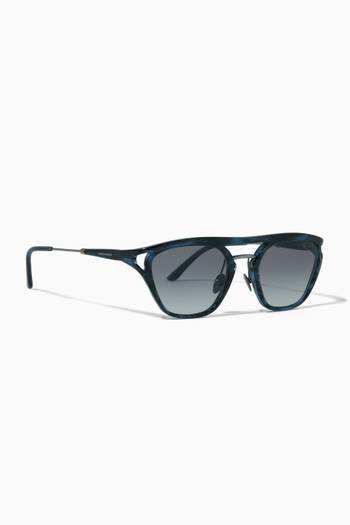 hover state of D-frame Sunglasses in Acetate & Metal      
