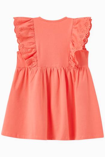 hover state of Henriette Ruffle Dress in Organic Cotton 