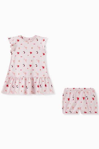 hover state of Joy Dress Set in Organic Cotton 