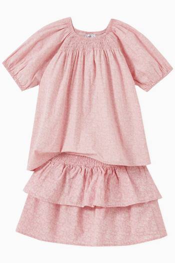 hover state of Jefine Smocked Top in Cotton