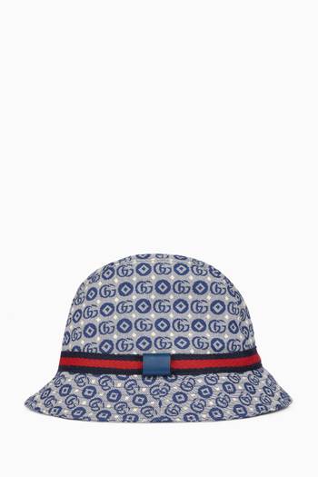 hover state of Bristol Fedora Hat in Cotton Jacquard