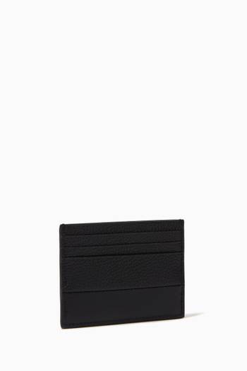 hover state of CK Logo Card Holder in Leather     