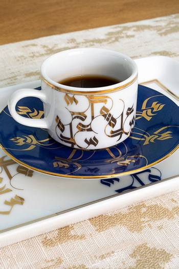 hover state of Patterned Espresso & Turkish Coffee Cups, Set of 6