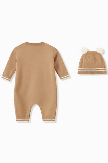 hover state of Onesie & Hat in Wool, Set of Two