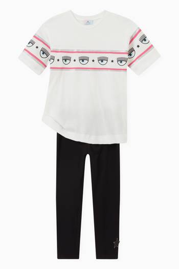 hover state of Maxi Logomania Band T-shirt in Cotton Jersey