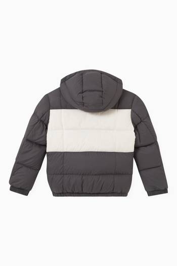 hover state of Hooded Puffer Jacket in Polyamide