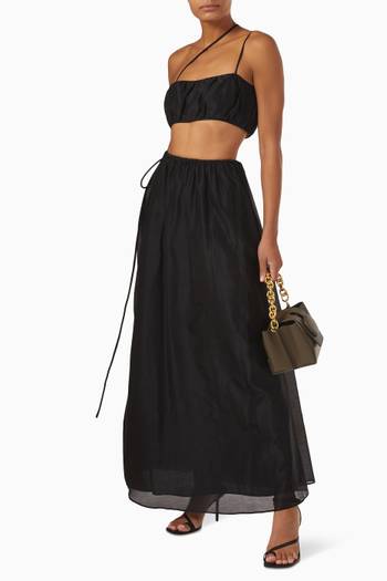 hover state of Lucelia Skirt in Silk Cotton Blend