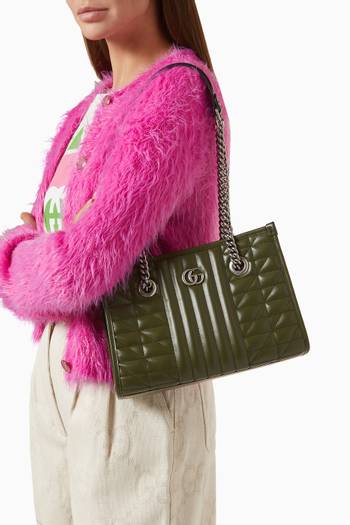 hover state of Small GG Marmont Tote Bag in Matelassé Quilted Leather