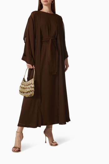 hover state of Abaya Set in Soft Chiffon