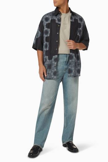 hover state of Sandrosa Kaleidoscope Print Shirt in Crinkle Cotton