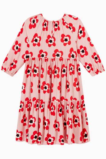 hover state of Flower Print Dress in Viscose 