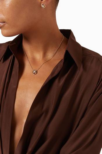 hover state of Perpétuel.le Diamond Necklace in 18k Recycled Rose Gold     