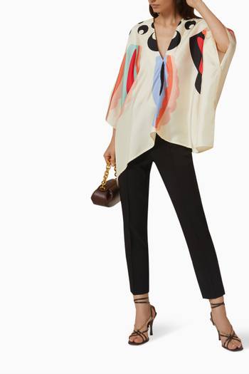 hover state of Page Majorca Scarf Top in Silk Twill