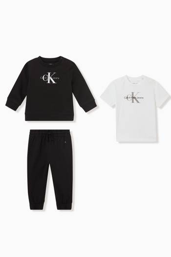 hover state of Logo T-shirt & Tracksuit Set in Stretchy Cotton