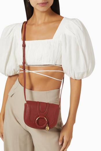hover state of Mini Hana Crossbody Bag in Leather