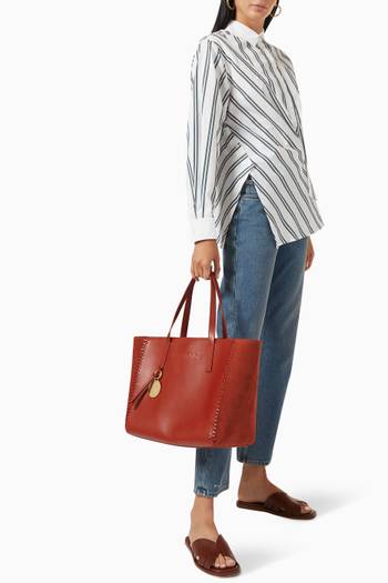 hover state of Tilda Tote Bag in Smooth & Suede Cowhide