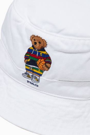 hover state of Polo Bear Bucket Hat in Cotton 