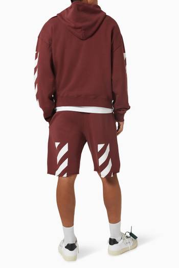 hover state of Diagonal Helvetica Sweat Shorts in Cotton