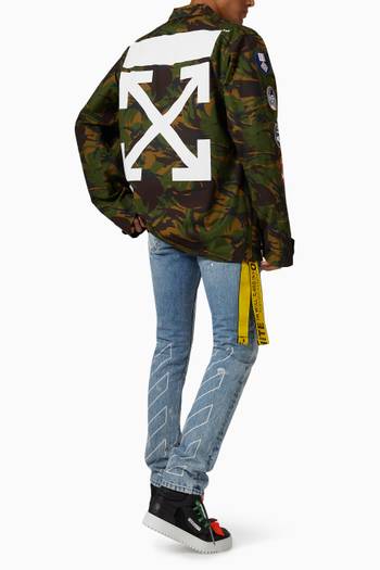 hover state of Camo Patched Field Jacket in Cotton 