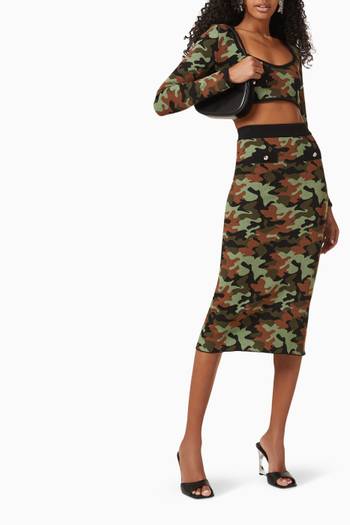 hover state of Camouflage Crop Top