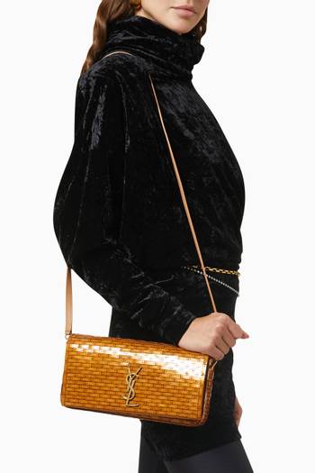 hover state of Kate Supple 99 Chain Shoulder Bag in Fabric & Leather